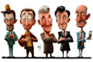 draw artistic cartoon caricatures