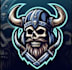 design mascot skull viking head logo