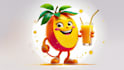 do mango drink lemonade juice mascot logo