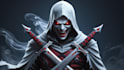 make unique ghost assasin logo with express delivery