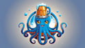 do unique octopus beer logo with unlimited revisions