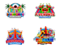 design modern bounce house logo for your business