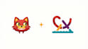 make cat mascot logo design without any copyright concept