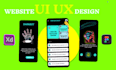 do figma ui ux design, website ui design, website mockup or mobile app ui