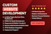 build custom website, full stack developer, website development, landing page