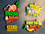 do a cool trendy fruit juice bar professional 3d logo
