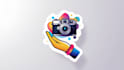 do hand lettering camera logo in my style