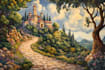 create a fantasy landscape illustration for you