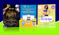 event flyer, business flyer, print ad, door hanger design, postcard design