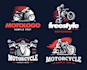 design awesome vintage motorcycle logo