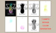 redraw and color separation for your screen printing