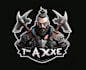 design high quality axe mascot logo with creative concepts