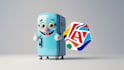 do good looking  fridge mascot logo with free source file