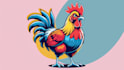 design hyper hen mascot logo in my style