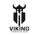 create modern and luxury skull viking mascot logo