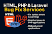 fix bugs or improve your laravel and PHP application