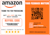 design amazon thank you card, product insert, package insert card