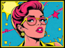 draw pop art in retro comic style