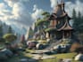 create 2d landscape and fantasy background