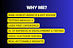 do website review, and testing your app