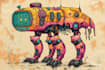 make a detailed warhammer illustration, paint warhammer