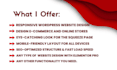 do responsive wordpress website, design or redesign squarespace landing page