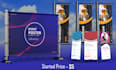 design professional backdrop, exhibition stand, booth, or banner