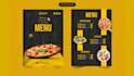 design a professional restaurant menu card with modern layout