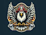 make custom eagle fireman firefighter logo
