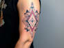 create sleeve tattoo design in geometric style