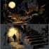 create sequential comic book illustration, book art, covers
