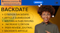 backdate write and publish article citation in google scholar peer reviewed