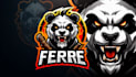 design unique fierce panda logo with express delivery