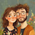 draw couple portrait illustration