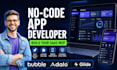build no code mobile or web app using bubble io adalo glide softr or lovable