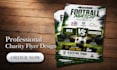 design charity, nonprofit, fundraising and donation flyer