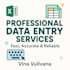 do professional data entry, excel tasks, and data cleanup