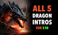 make 5 epic dragon logo intro video animations