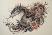 illustrate a tattoo design in japanese style