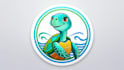 do sea turtle mascot logo in 48 hours
