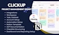 setup clickup workflows, automation project management notion template dashboard
