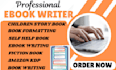 proofread, developmental edit, format and ghostwrite your book