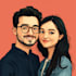make couple portrait illustration