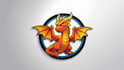 design dragon mascot logo with express delivery