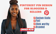 design pinterest pin, graphic design, cover post, and pin template foryour brand