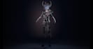 fantasy 3d creature, alien, vampire, horror character rig for game, animation