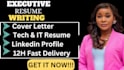 write you executive resume, tech cv and cover letter