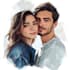 draw family, couple or group portrait illustration