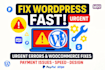 urgently fix wordpress issues 404 errors and design repair broken link fast