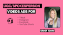 create ugc spokesperson videos for facebook, instagram reels